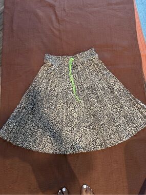 Wild Fable Pleated Midi Skirt Womens XL Leopard Print Streetwear Aesthetic